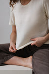 Oversized Raw Silk T- Shirt - N003 - Unisex T-shirt - Short Sleeve Shirt - Loose Tee - Drop Shoulder Tee- Made to order T-Shirt