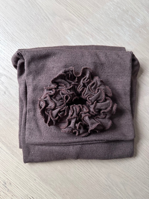 Flower Scrunchie, Raw silk (silk noil) - Pouli