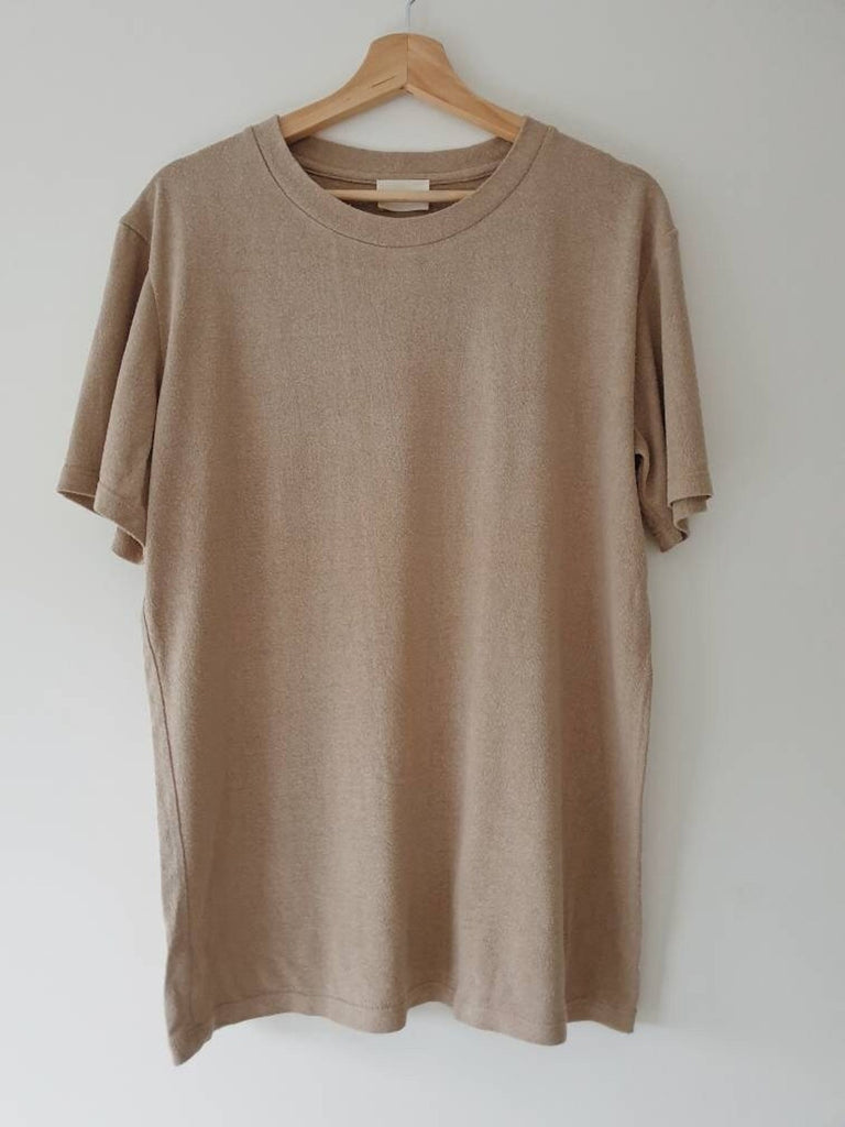 Oversized Raw Silk T- Shirt, N003, Short Sleeve– Pouli