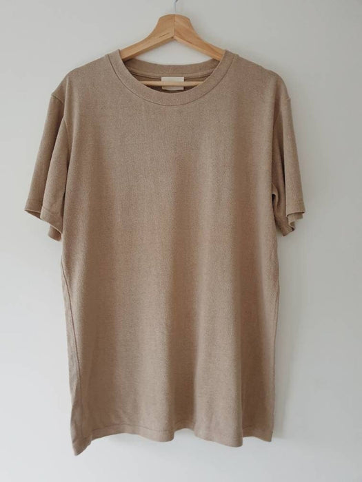 Raw Silk T- Shirt - N003 - Unisex T-shirt - Short Sleeve Shirt - Loose Tee - Drop Shoulder Tee- Jersey T-Shirt - Made to order T-Shirt