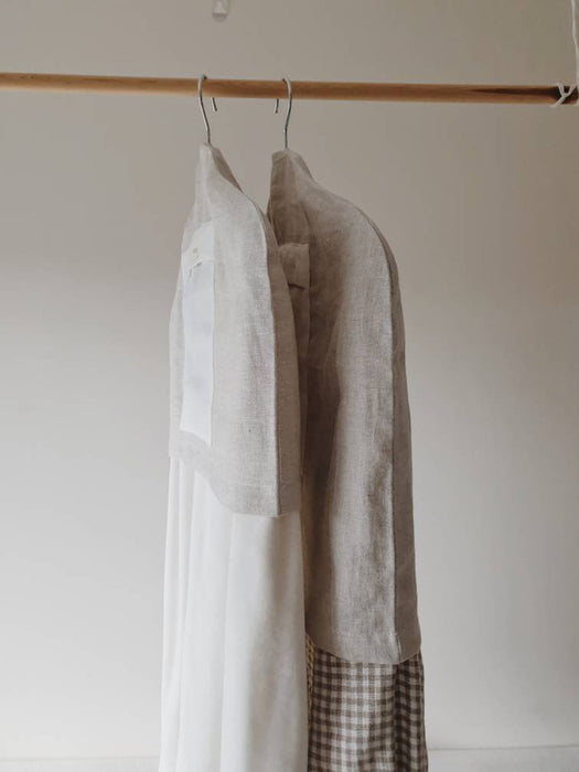 Linen Hanger Cover with a Pocket For Botanical Aroma Sachets | Pouli